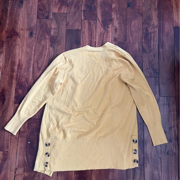 Christopher & Banks gold, button up cardigan - Picture 2 of 4